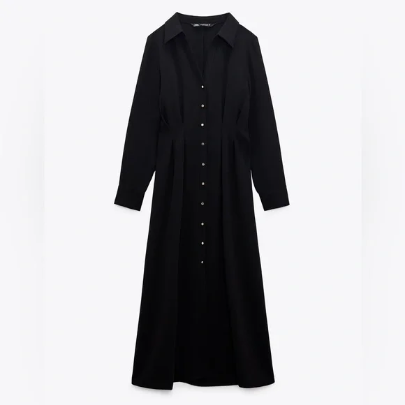 Zara Black Midi Dress - Picture 10 of 10